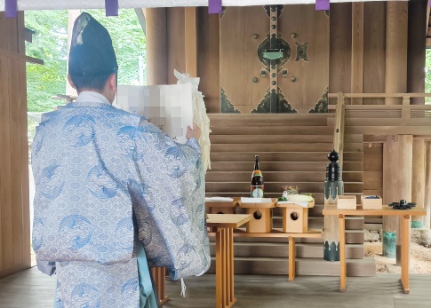 入見神社のドローン祓い